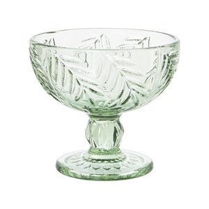 DECO GROEN KRISTAL IJSKOPJE. VLAKEN _°12X11CM, VAATWASSER GESCHIKT ST15060