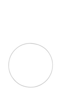 J-Line Ring Deco Metaal Wit Xl 60Cm