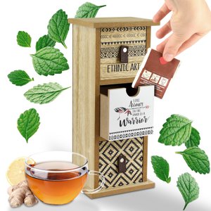 Moderne Teebeutel Aufbewahrung | uit Holz | in Boho Stil |