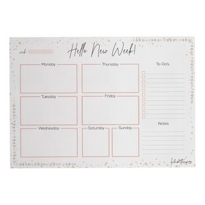 Deskplanner Hallo nieuwe week A5