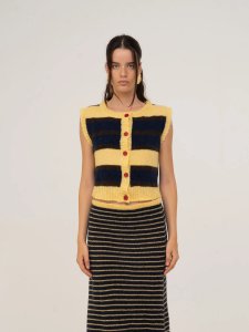 Fresh Charm Striped Knit Vest