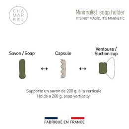 Jabonera minimalista magnética francesa | al por mayor