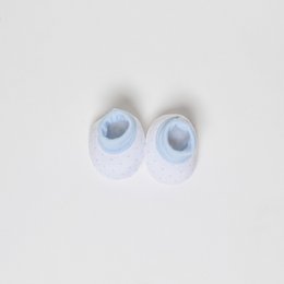 SET 4 PIEZAS (GORRA+GUANTES+BABERO+CALCETINES) PARA RECIÉN NACIDO (0-6 MESES) - 100% ALGODÓN - MOD. AZUL