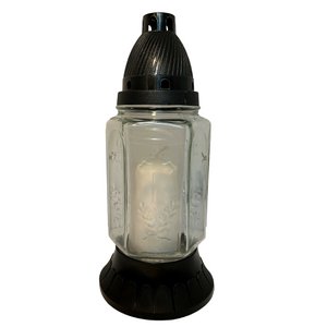 Grablampe Glas Aaron, H24 cm, klar