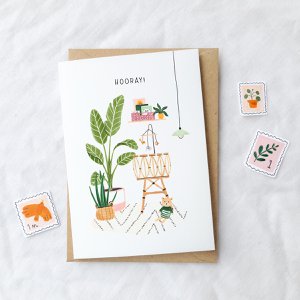 Baby Card | Hooray! | Cradle