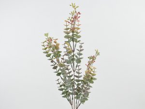 Eukalyptus-Zweig x3, 68cm, grün-rot
