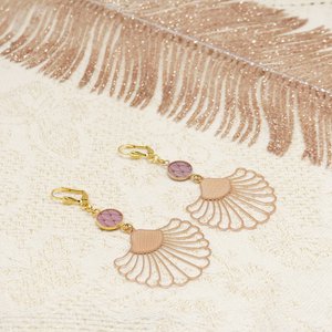 Earrings Tropical Leaf Pattern Art Deco Fleur Cherry Flower Dragonfly Butterfly Mother's Day Gift Mother Gift