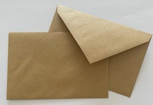 10 brown envelopes recycled C6/A6