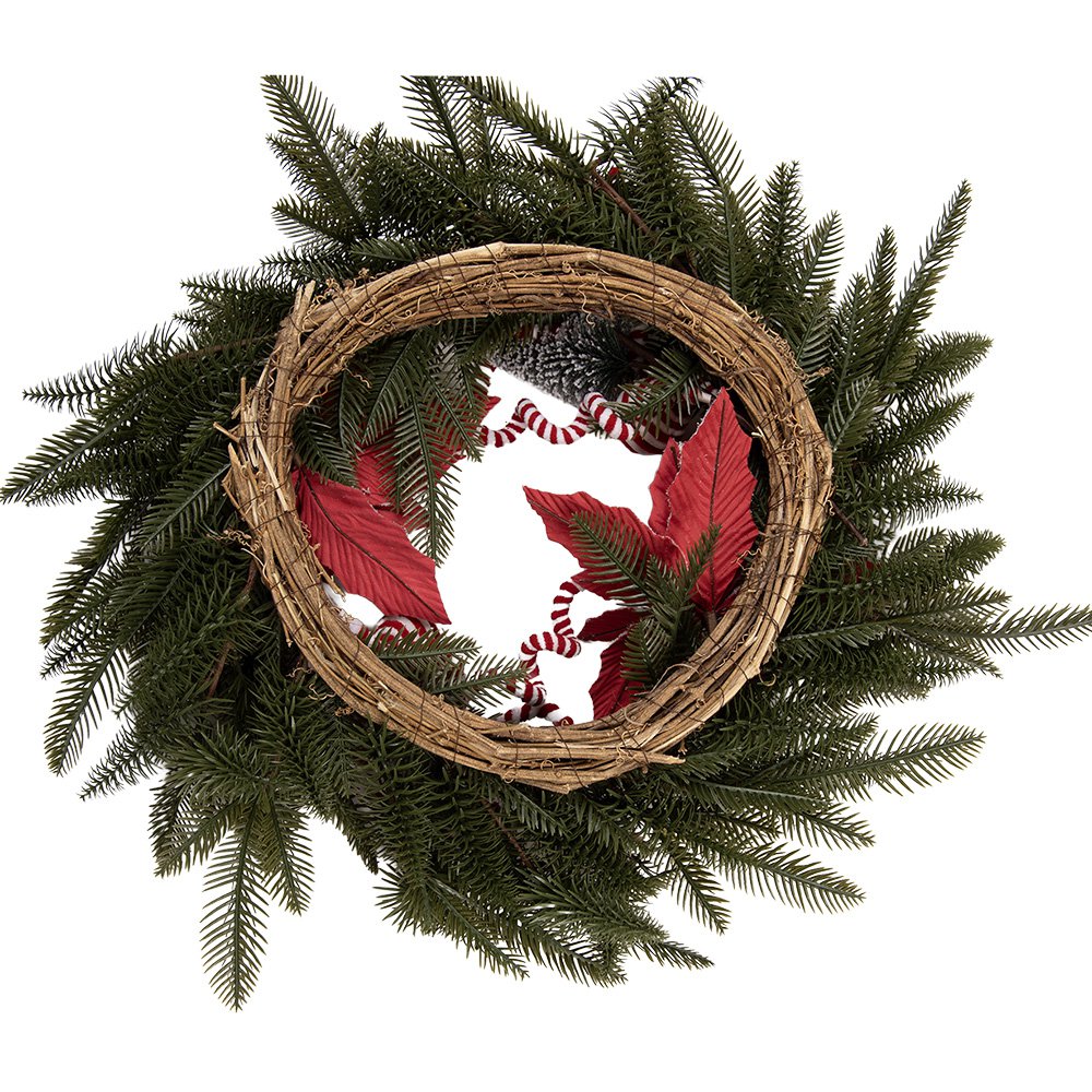 Kerstkrans Ø 60x20 cm Groen Kunststof