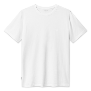 Bio T-Shirt Natural Vibes - Weißes T-Shirt mit gesticktem NV Logo