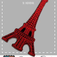 Eiffelturm Frankreich Paris  - Rot