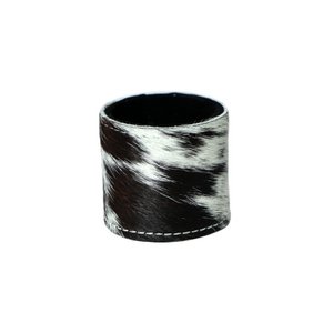 Napkin ring cowhide black 5cm