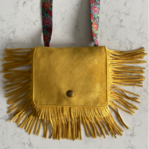 Boho Blume Fransentasche gelb