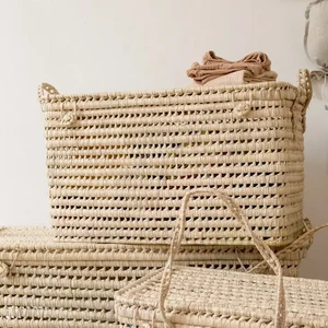 🌴 Palmblatt-Truhe: Natürliche Eleganz Marokko