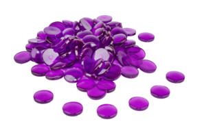 WISSNER® 100 Muggelsteine ø 20 mm, Lila Nuggets aus RE-Plastic, Bruchsicher & Robust, zum Basteln, Lernen und Dekorieren Copy 3