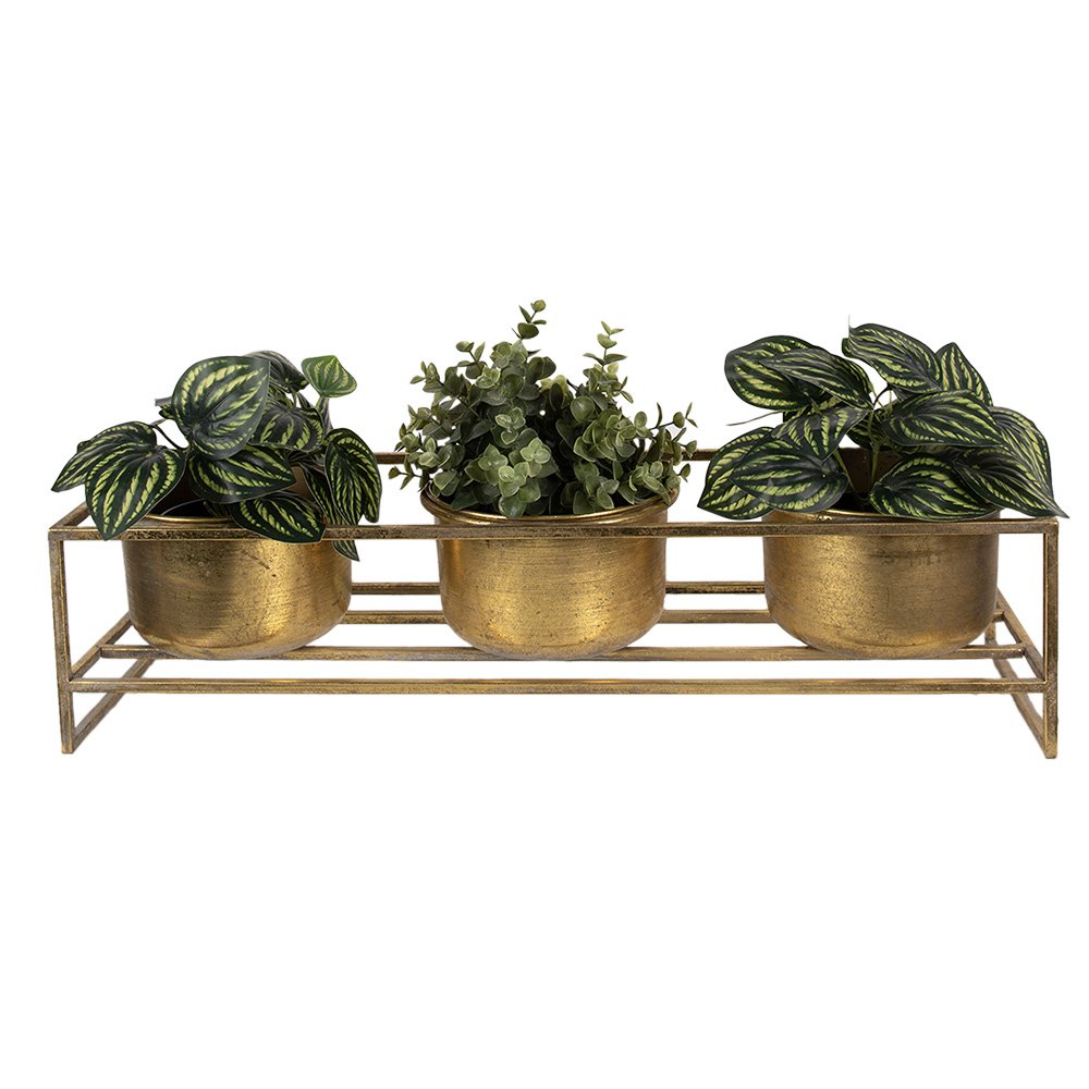 Plantenstandaard 63x19x16 cm Goudkleurig IJzer