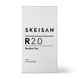 R 2.0 theeglas: Gearomatiseerde rooibos-/fruittheemelange met vanille-karamelsmaak