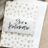 Zur Konfirmation - Klappkarte mit Umschlag und Banderole