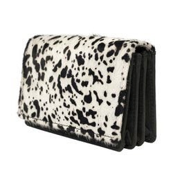 Ladies Wallet Black Leather RFID In 10 Prints