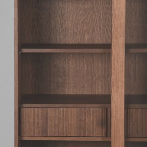 Bolini display cabinet Jule - Walnut - Oak - 100 cm