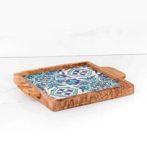 Rustic Olive Wood Serving Tray – Handmade