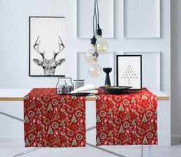 9528 tafelband rood/groen - 32X175