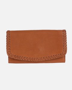 Fleur │ Woven Accent Leather Continental Wallet
