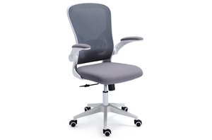 BUREAUSTOEL LEXI GRIJS ADEMEND NET / WIT STRUCTUUR. OK1164 (8444)