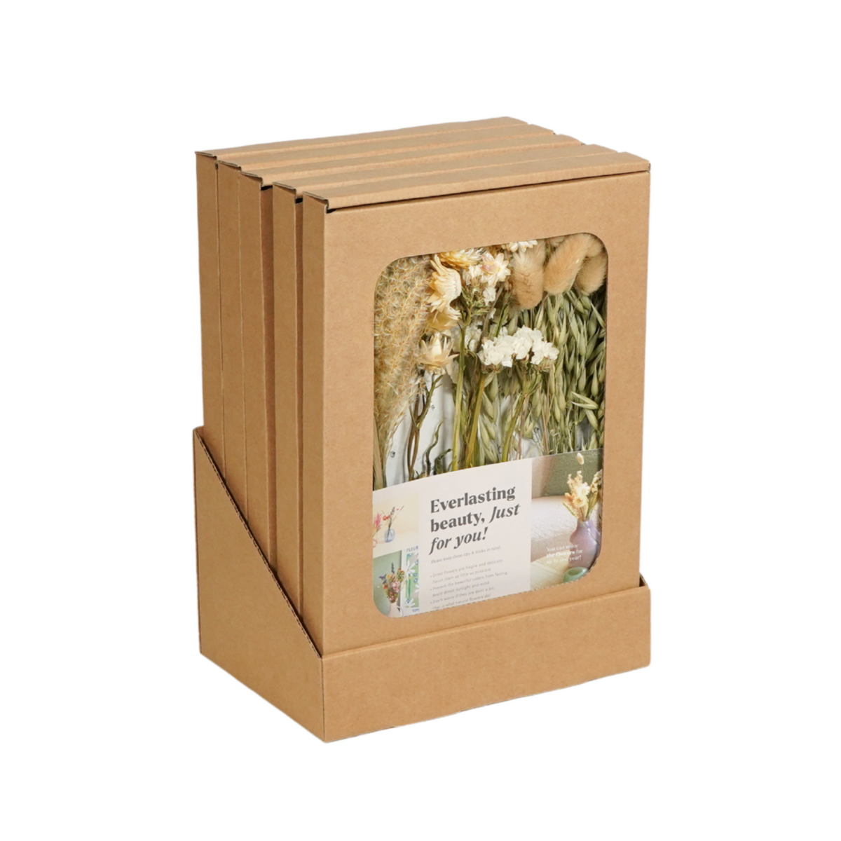 Geschenkdoos - Gedroogde Bloemen in Brievenbus - Naturel