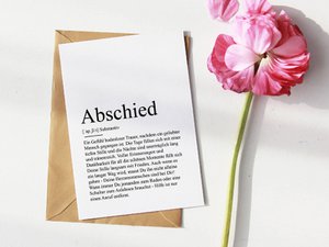 Definition "Farewell" greeting card