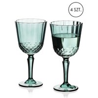 ELLA GREEN Set of 4 glasses 300ml 9x7x18.5cm