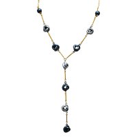 Y-vormige ketting met emaille knopen