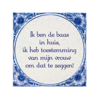 Delft blue tiles - Baas in huis