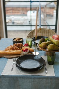 Tischset aus natürlichem Melange-Leinen