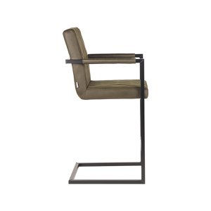 ommoebel Barkruk Denmark - Army green - Microfiber - Zithoogte 65