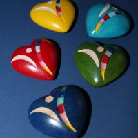 905 heart Flying Angel colored - soapstone