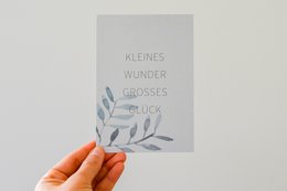 Postkort "Lille mirakel, stor lykke"