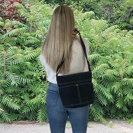 Domelo gewaxte canvas schoudertas voor dames. Waterafstotende hobo-tas. Veganistische buideltas. Dames/meisjes schoudertas met verstelbaar hengsel. Lichtgewicht grote stoffen tas met ritssluiting.
