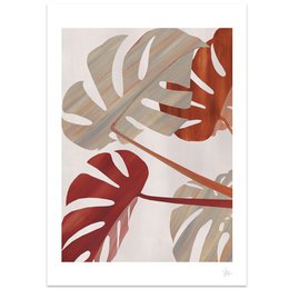 Monstera duży nadruk liści palmowych