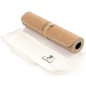 rolling wood cork mat with pocket