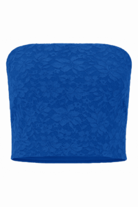 Blaues Spitzenbandeau