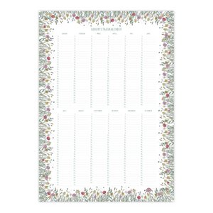 Geburtstagskalender – Blumenwiese