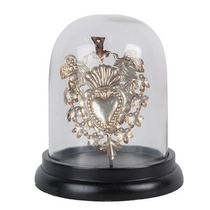 Stolp Ø 13x17 cm Zilverkleurig Glas Harten