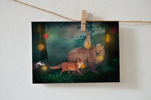 Kaart lichtjes in de nacht