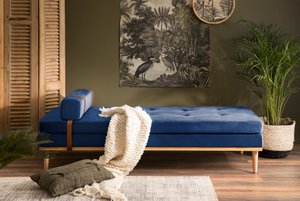 Dagbed fluweel blauw