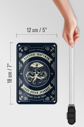Tin Sign Seafaring 12x18cm Natural Craftman Ocean Decoration