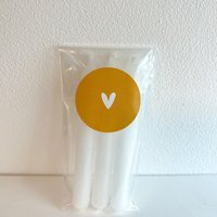 Set of 3 mini candles white