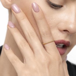 Anillo bola, oro amarillo de 18 quilates
