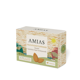 Handmade almond soap bar for face, hands, and body. Made with natural ingredients.