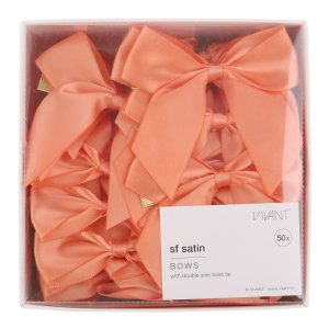 SF SATIN BOW        BOX/50PC  SALMON